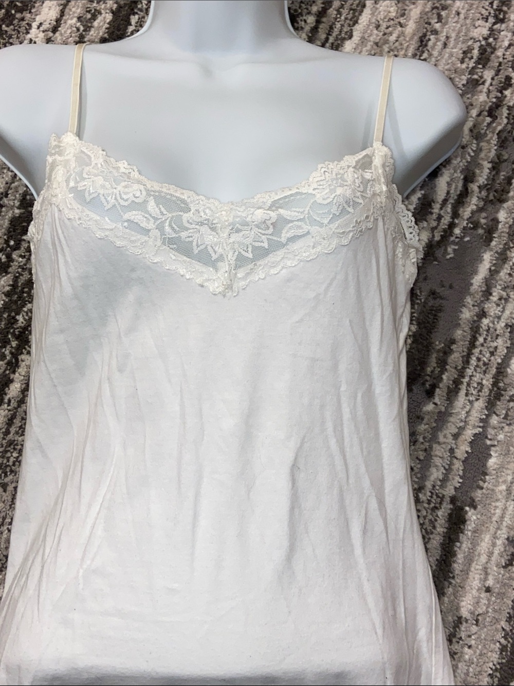 Wet Seal White long lace cami size large Y2K
